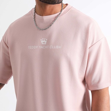 Teddy Yacht Club - Rush Maison De Couture Roze Wit T-shirt en Korte Set