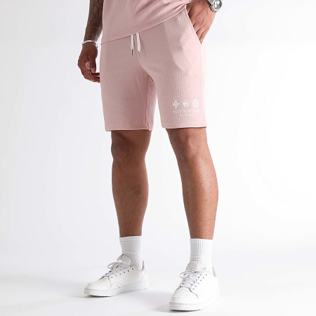 Teddy Yacht Club - Set di magliette e pantaloncini rosa e bianchi