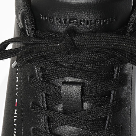 Tommy Hilfiger - Baskets Court Leather Grain Essential 5297 Black