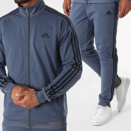 Adidas Sportswear - Ensemble De Survetement A Bandes IY6652 Bleu Ardoise