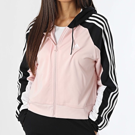 Adidas Sportswear - Boldblock trainingspak voor dames IX3744 Roze Zwart