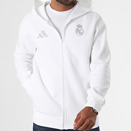 Adidas Sportswear - Sweat Zippé Capuche Real Madrid IT3805 Blanc