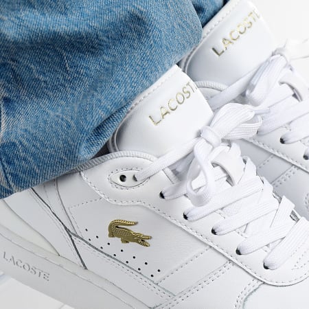 Lacoste - Dames T-Clip Set 224 Witgouden Sneakers