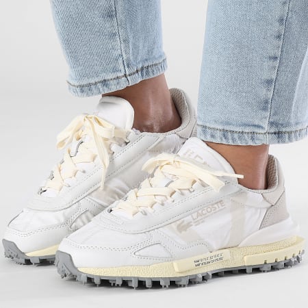 Lacoste Elite Active 224 Wit Lichtgeel Damesschoenen Ryses
