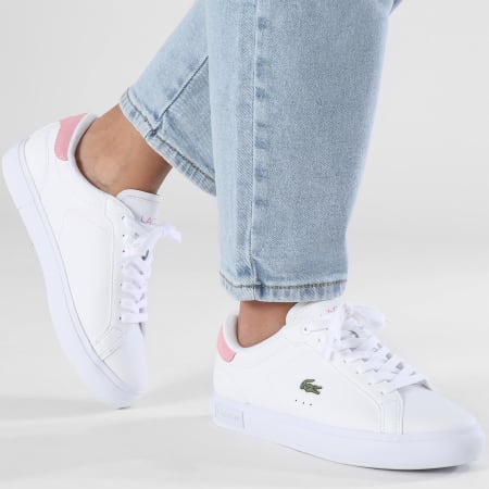 Lacoste - Scarpe da ginnastica Powercourt 2.0 2242 Bianco Rosa Chiaro da donna