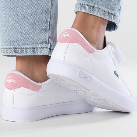 Lacoste - Scarpe da ginnastica Powercourt 2.0 2242 Bianco Rosa Chiaro da donna