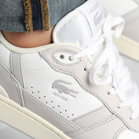 Lacoste - Sneakers Tclip Set Bianco Grigio Chiaro