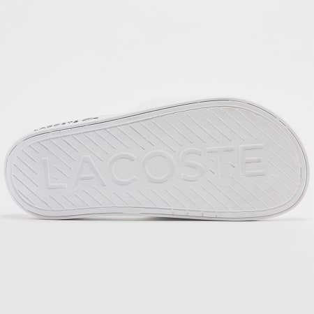 Lacoste - Zapatillas Serve Slide Dual Logo Cocodrilo Blanco