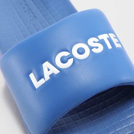 Lacoste - Zapatillas Serve Slide Logo Lettering Azul Real