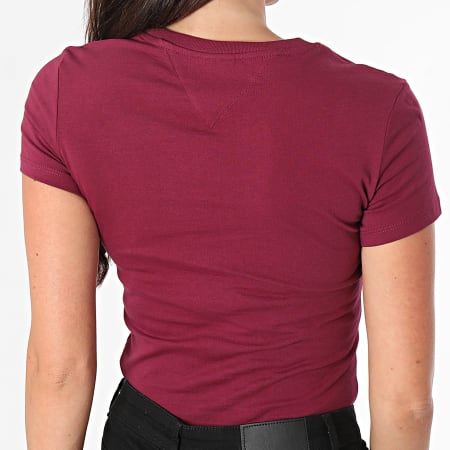 Tommy Jeans - Maglietta donna Slim Linear 8398 Plum