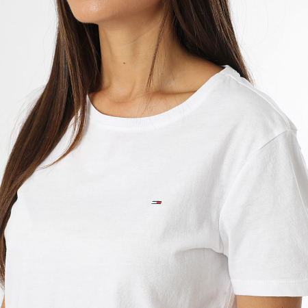 Tommy Jeans - Lote de 2 camisetas de mujer 1459 Blanco Beige