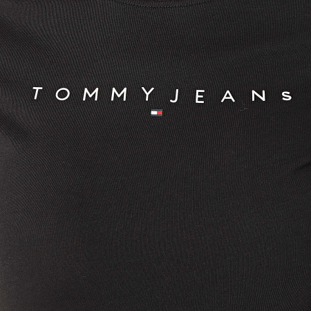 Tommy Jeans - Tee Shirt Femme Slim Linear 8398 Noir