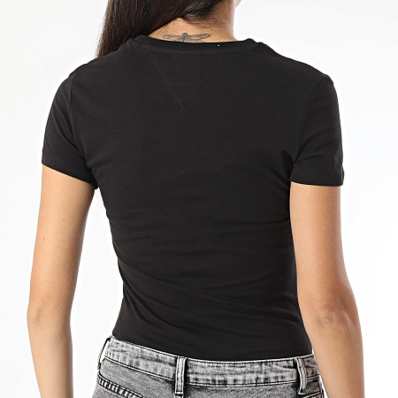 Tommy Jeans - Tee Shirt Femme Slim Linear 8398 Noir
