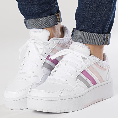 Adidas Sportswear - Baskets Femme Hoops 3.0 Bold W IH0182 Footwear White Preloved Purple Almost Pink