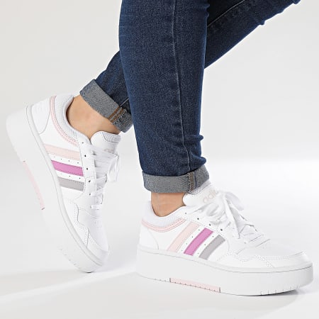 Adidas Performance - Hoops 3.0 Bold W Zapatillas Mujer IH0182 Calzado Blanco Preloved Púrpura Casi Rosa