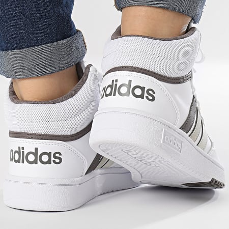 Adidas Sportswear - Scarpe da ginnastica alte da donna Hoops 3.0 Mid K IH7894 Footwear White Orbit Grey Putty Grey