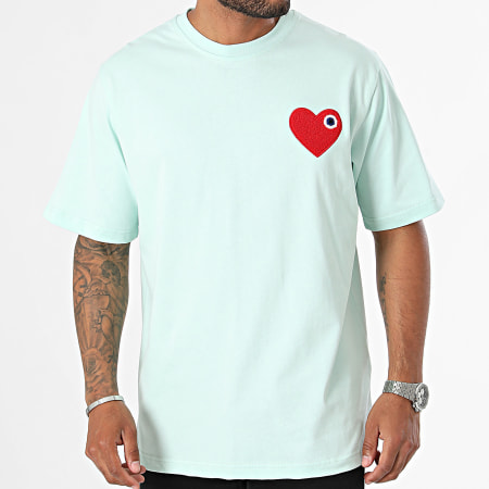 ADJ - Tee Shirt Oversize Coeur Chic Vert Clair