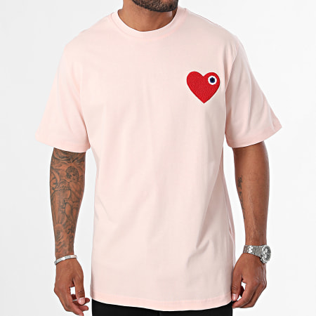 ADJ - Tee Shirt Oversize Coeur Chic Rose