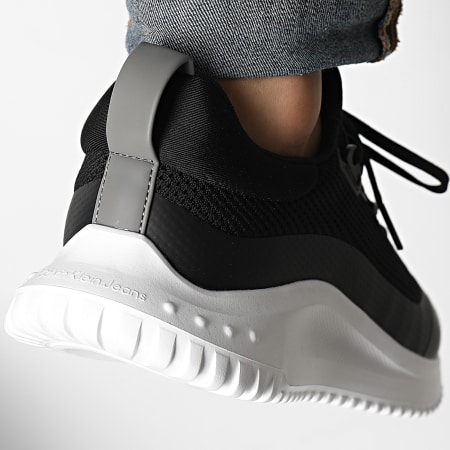 Calvin Klein - Baskets Eva Runner Sock Low Knit 1003 Black White Charcoal Grey