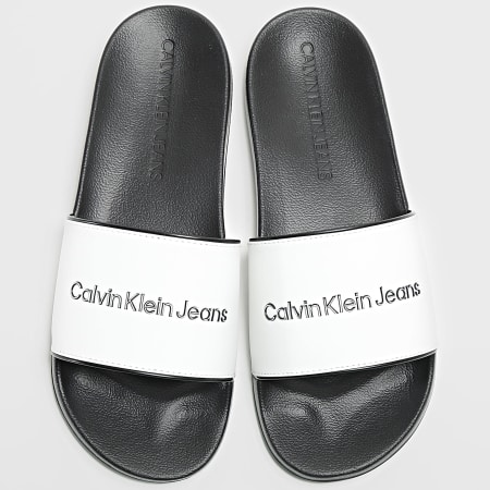 Calvin Klein - Slide Institutional 1019 nero bianco brillante