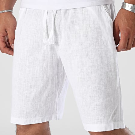 Frilivin - Pantalones cortos de jogging blancos