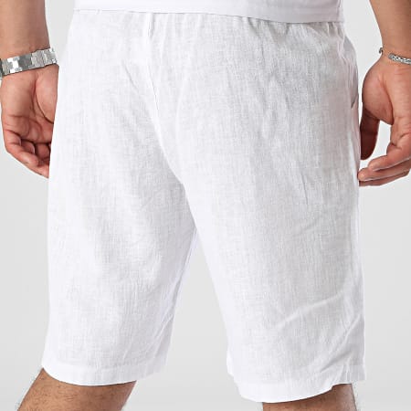 Frilivin - Pantalones cortos de jogging blancos