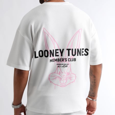 Looney Tunes - Set estivo di maglietta e pantaloncini bianchi e rosa