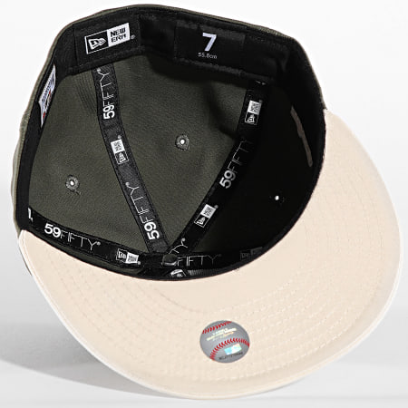 New Era - Casquette Fitted Side Patch 59Fifty 7 LA 60565160 Vert Kaki Beige