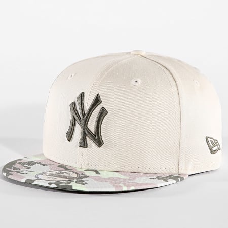 New Era - Cappellino Snapback per bambini a contrasto 9Fifty NY 60565304 Beige Camouflage