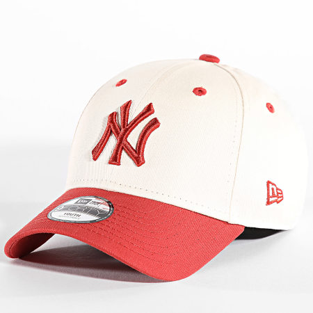 New Era - Gorra infantil Contraste 9Forty NY 60565292 Beige Rojo