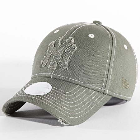 New Era - Damespet Distressed 9Twenty NY 60565241 Kaki groen