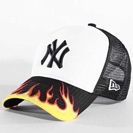 New Era - Flame NY Trucker Cap 60565478 Blanco Negro Amarillo