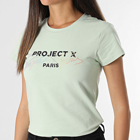 Project X Paris - Camiseta cuello redondo mujer F221119 Verde claro