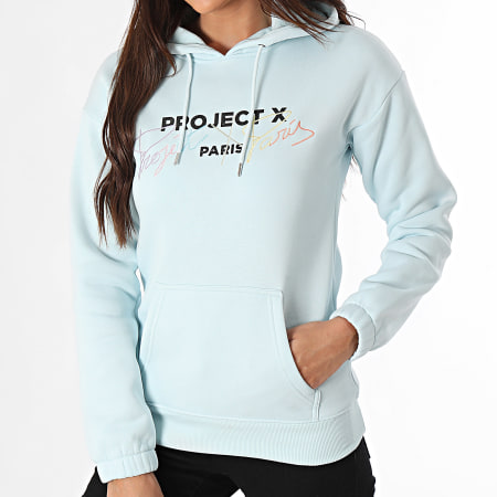 Project X Paris - Dames Hoodie F222128 Lichtblauw