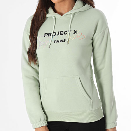 Project X Paris - Sweat Capuche Femme F222128 Vert Clair