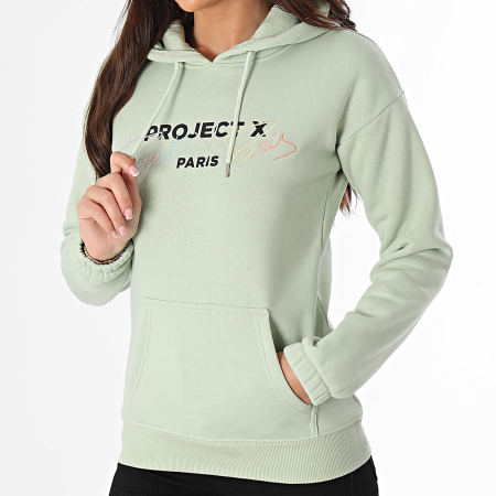 Project X Paris - Sudadera con capucha para mujer F222128 Verde claro