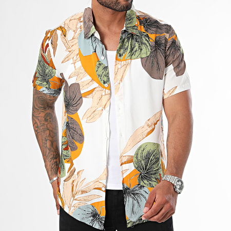 Frilivin - Shirt met korte mouwen Wit Groen Bruin Oranje