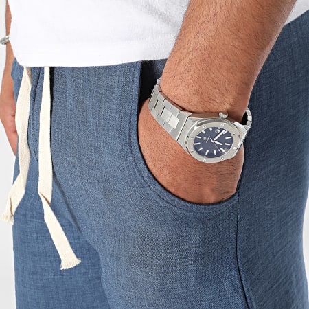 Frilivin - Pantalones cortos de jogging azul marino