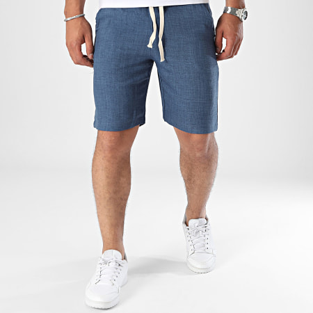 Frilivin - Pantalones cortos de jogging azul marino