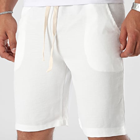 Frilivin - Pantalones cortos de jogging blancos