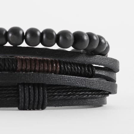 Frilivin - Lot De 3 Bracelets Noir