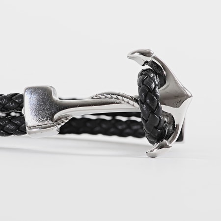 Frilivin - Pulsera de plata negra