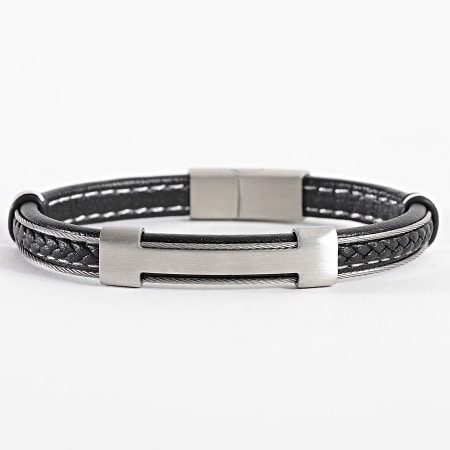 Frilivin - Zwart Zilveren Armband