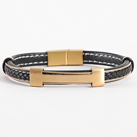 Frilivin - Pulsera dorada negra