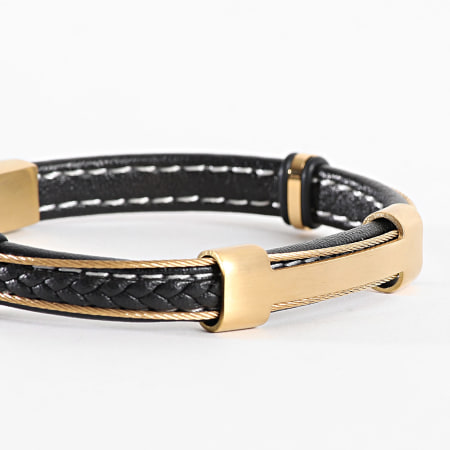 Frilivin - Bracelet Noir Doré