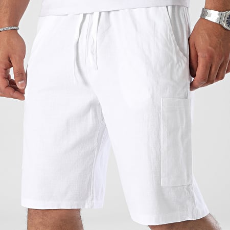 Frilivin - Short Cargo Blanc