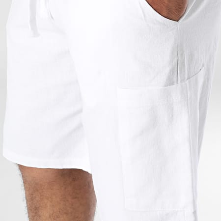 Frilivin - Short Cargo Blanc