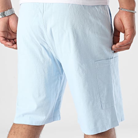 Frilivin - Pantalones cortos cargo azul claro