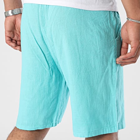 Frilivin - Pantalones cortos de jogging azul turquesa