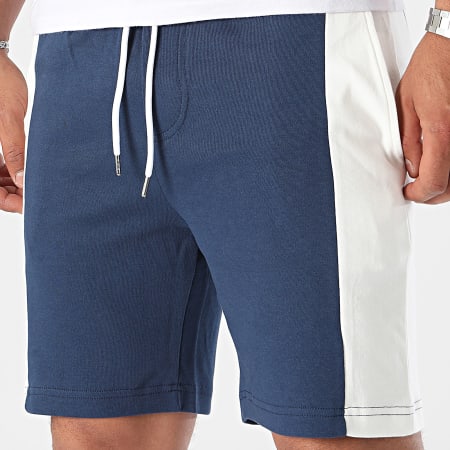 Frilivin - Short Jogging Bleu Marine Blanc